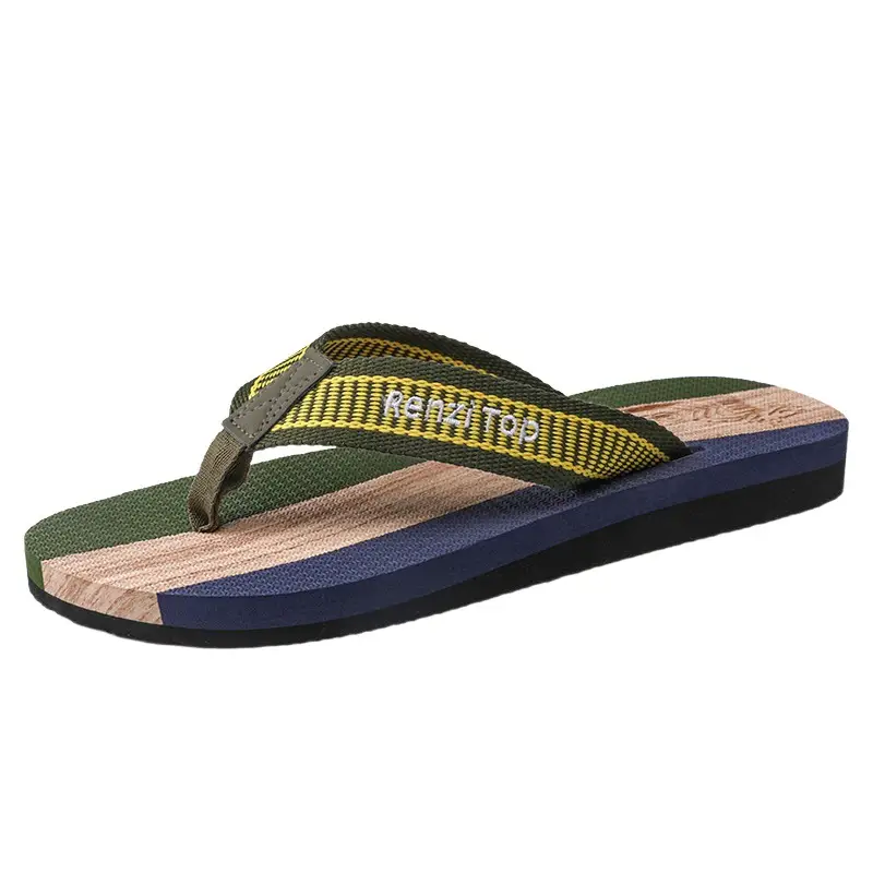 New Summer Men's Flip Flops Korean-style Trendy Outfit Beach Sandals Anti-slip Wear-resistant Flip Flops - Image 8