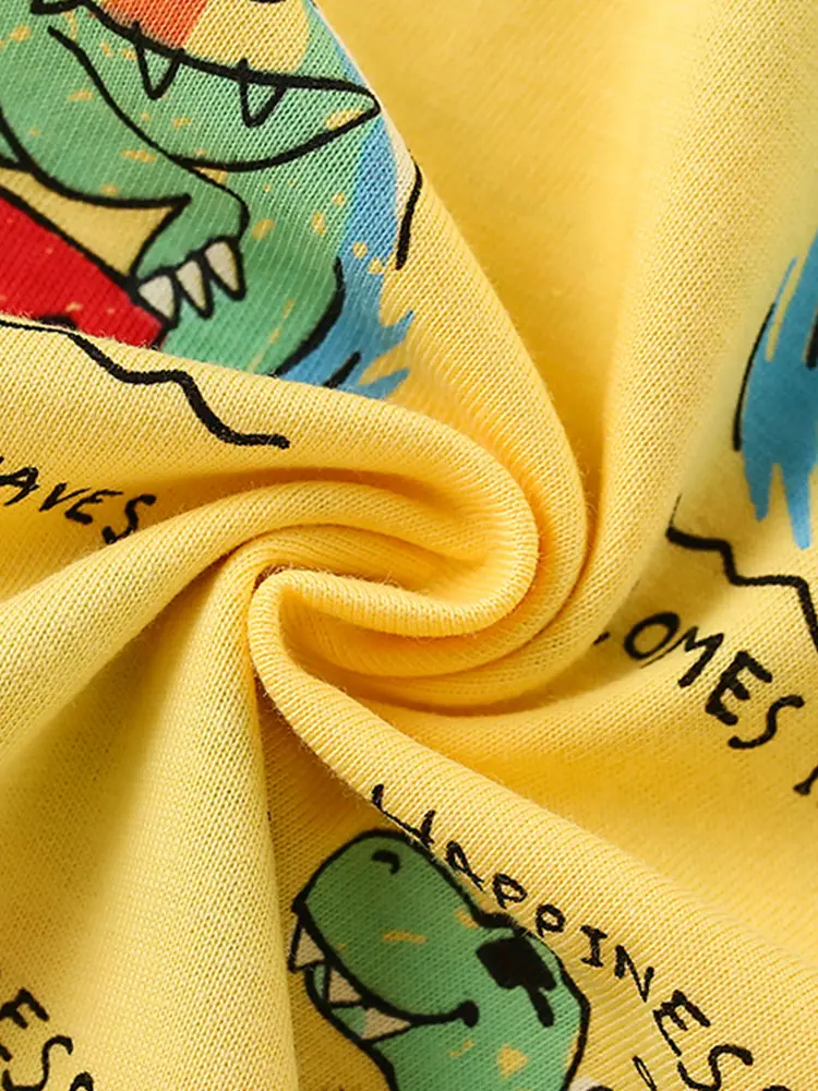 Malwee Boys T-Shirt Yellow Summer Casual Print - Image 9