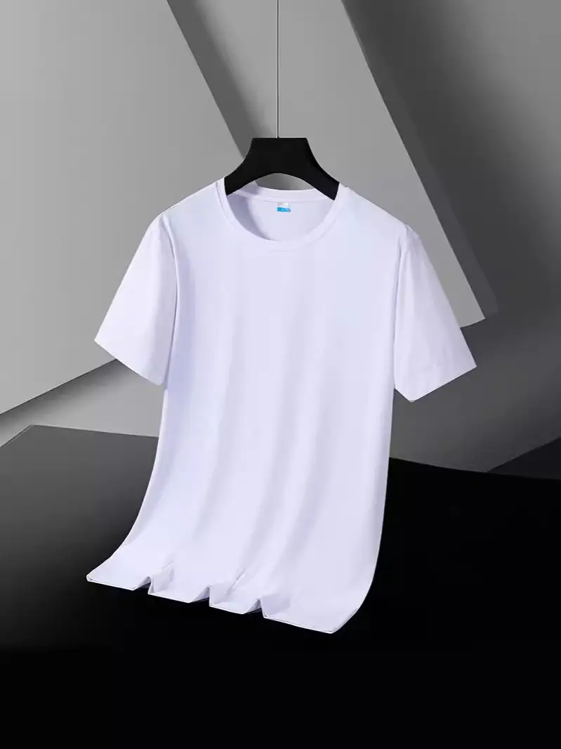 Men's Ice Silk Short Sleeve T-Shirt Black