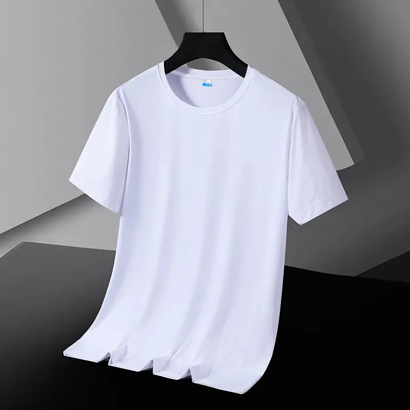 Men's Ice Silk Short Sleeve T-Shirt Black