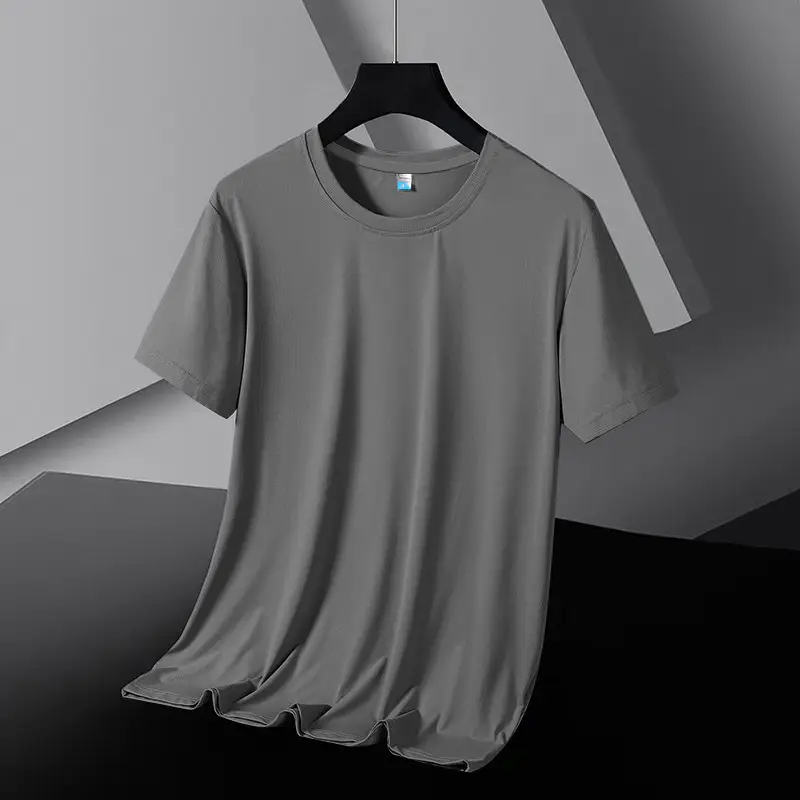 Men's Ice Silk Short Sleeve T-Shirt Black