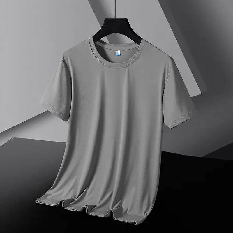 Men's Ice Silk Short Sleeve T-Shirt Black
