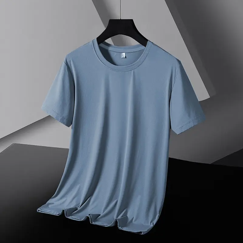 Men's Ice Silk Short Sleeve T-Shirt Black