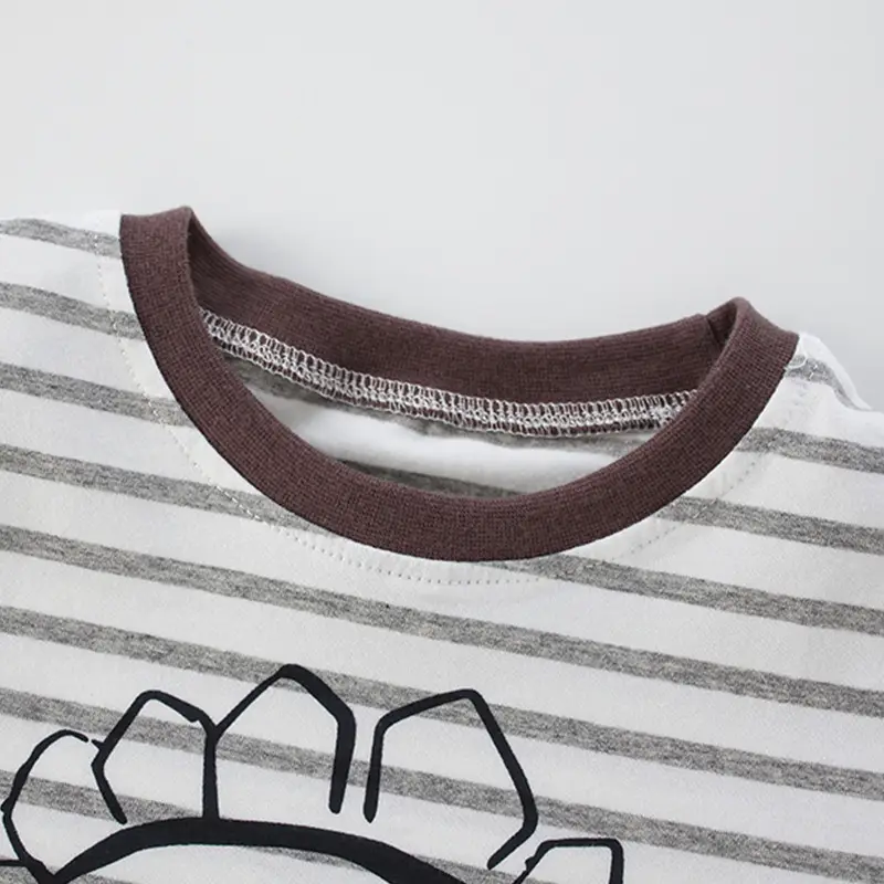 Malwee Boys Striped T-Shirt Summer Roarrr Design - Image 4