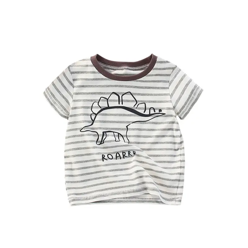 Malwee Boys Striped T-Shirt Summer Roarrr Design - Image 7