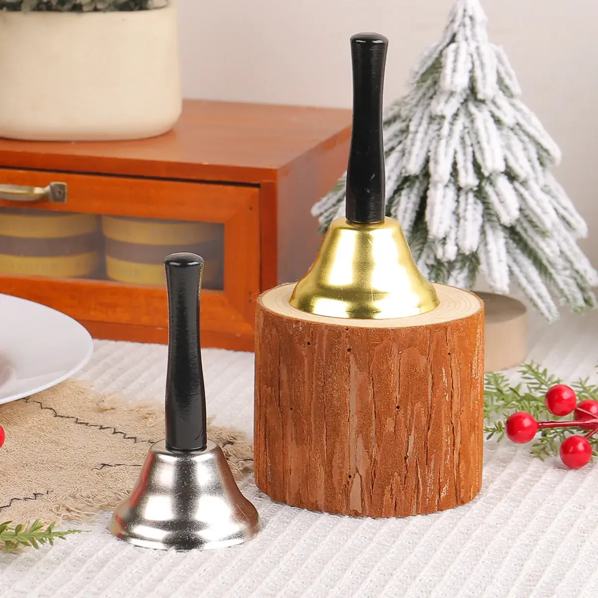 Christmas Hand Bell Gold Silver 49g - Image 5