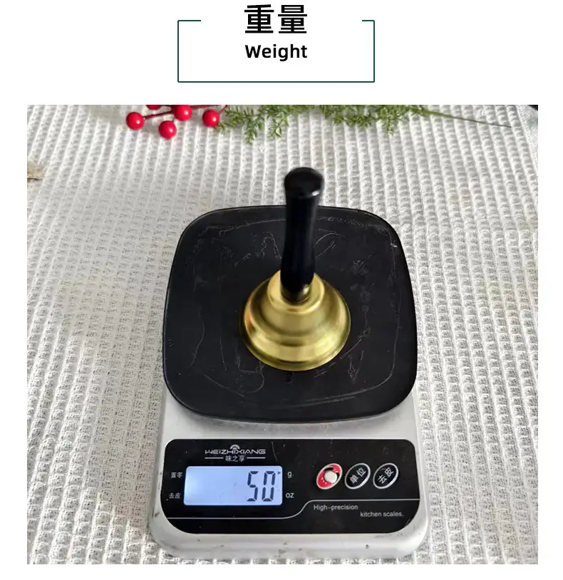 Christmas Hand Bell Gold Silver 49g — feature 12