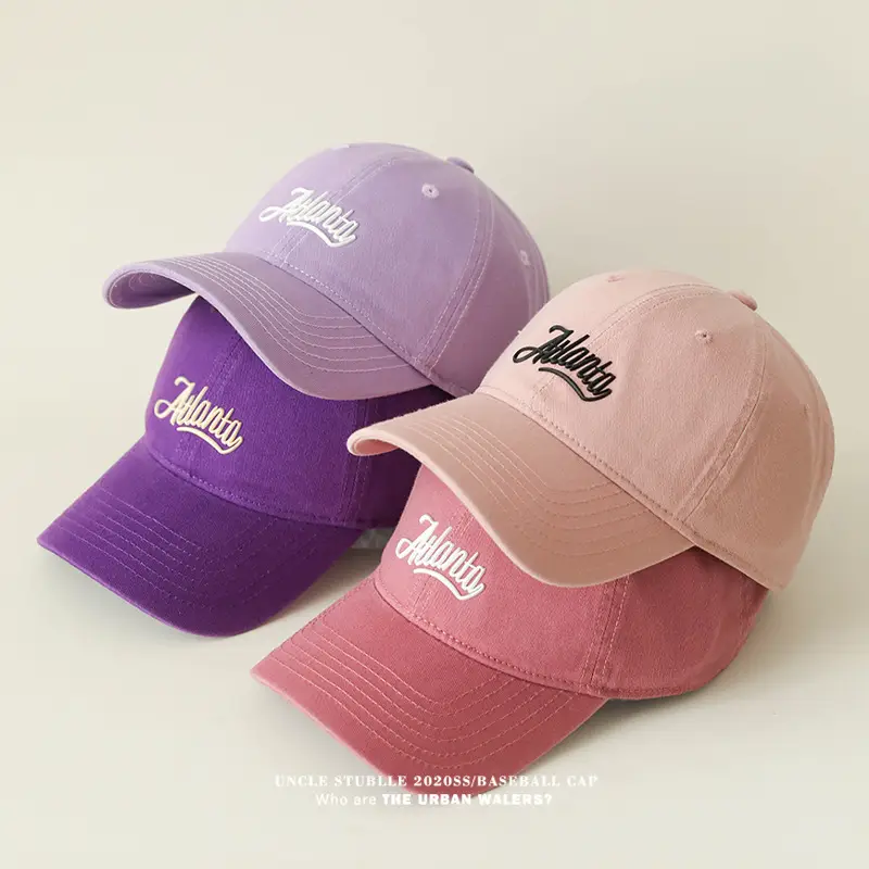 Men Women Pure Cotton Korean Style Baseball Cap Blue — feature 11