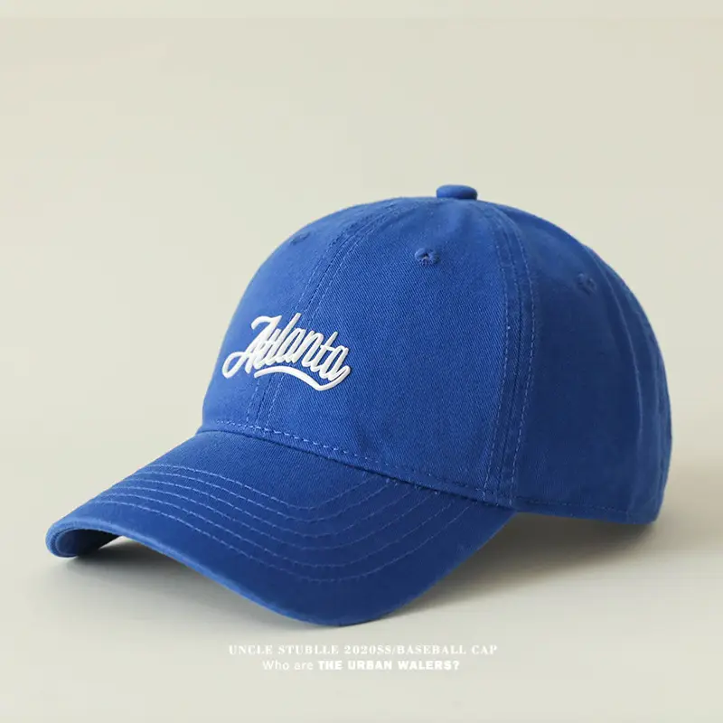 Men Women Pure Cotton Korean Style Baseball Cap Blue — feature 16