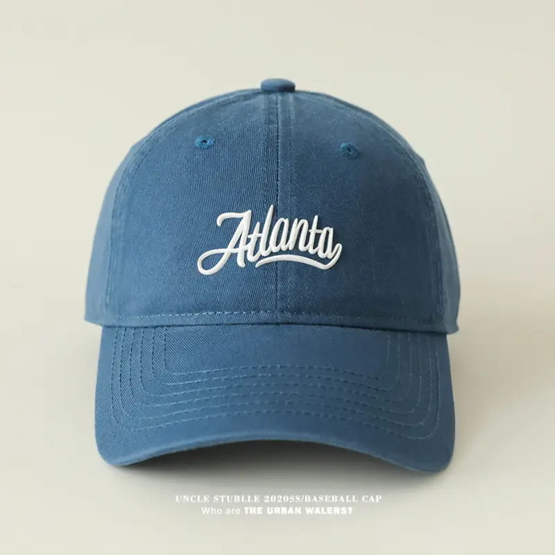 Men Women Pure Cotton Korean Style Baseball Cap Blue — feature 17
