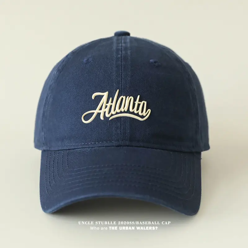 Men Women Pure Cotton Korean Style Baseball Cap Blue — feature 19