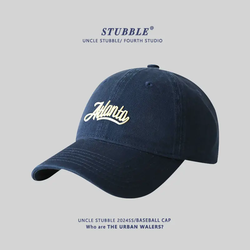 Men Women Pure Cotton Korean Style Baseball Cap Blue - Image 15