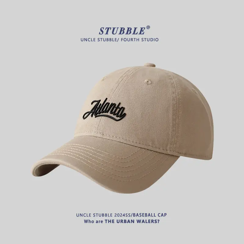 Men Women Pure Cotton Korean Style Baseball Cap Blue - Image 2
