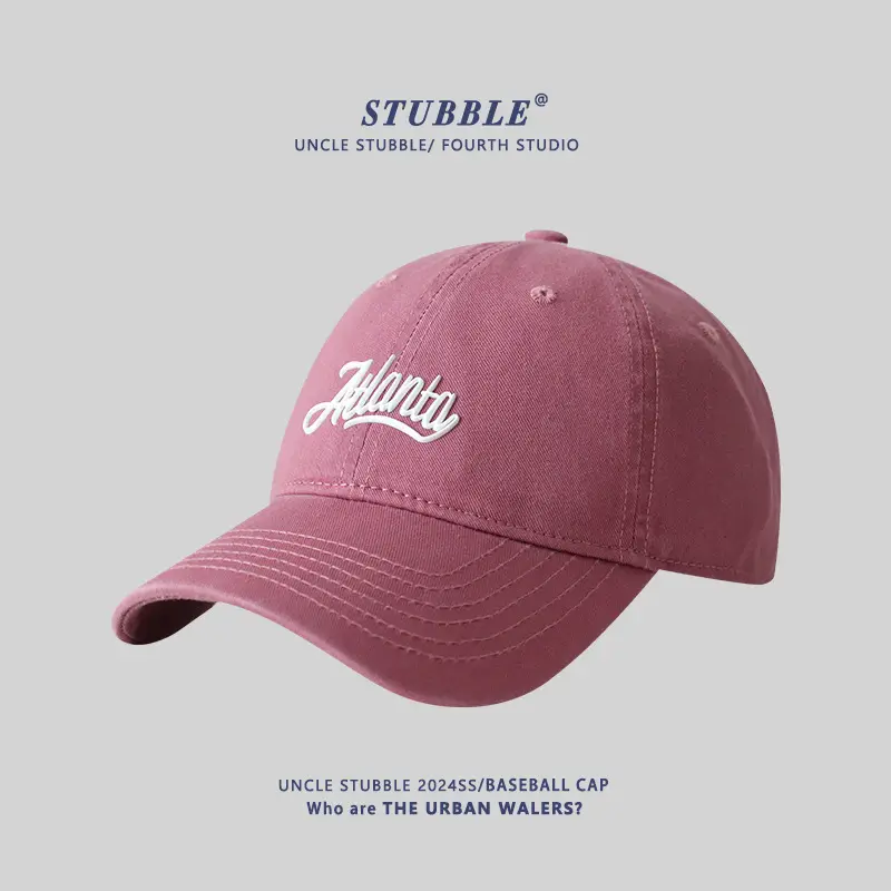 Men Women Pure Cotton Korean Style Baseball Cap Blue - Image 5
