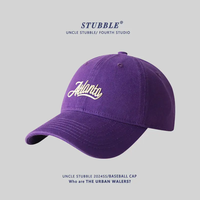 Men Women Pure Cotton Korean Style Baseball Cap Blue - Image 9