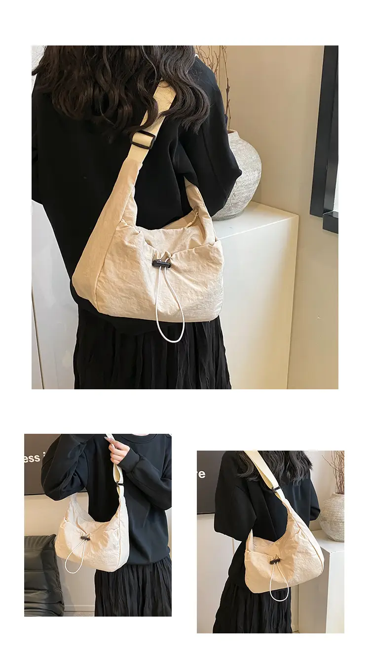 Black Nylon Shoulder Bag Women 2024 Casual Large Capacity — feature 28