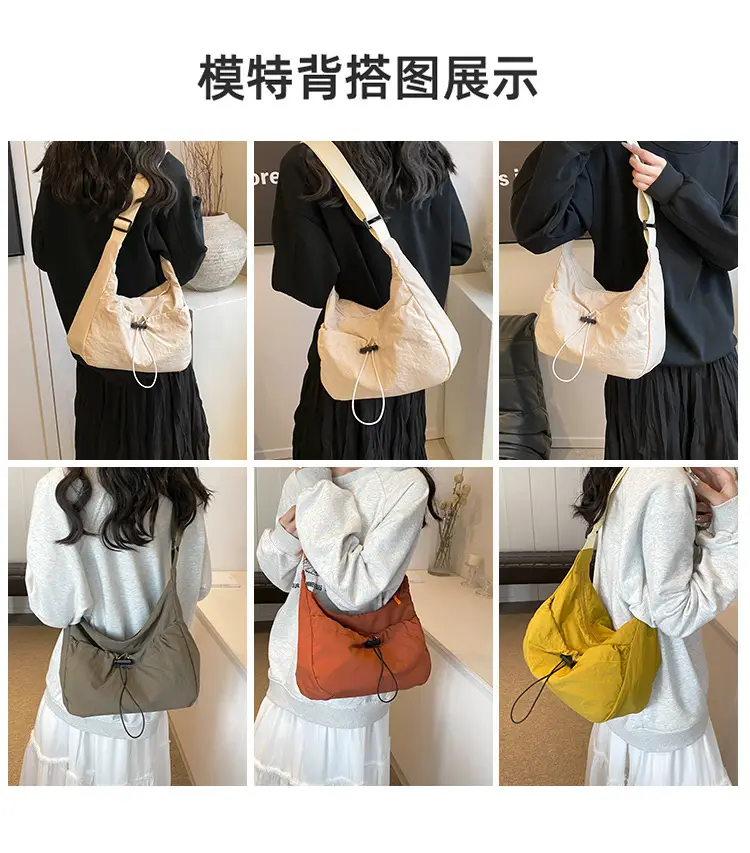 Black Nylon Shoulder Bag Women 2024 Casual Large Capacity — feature 7