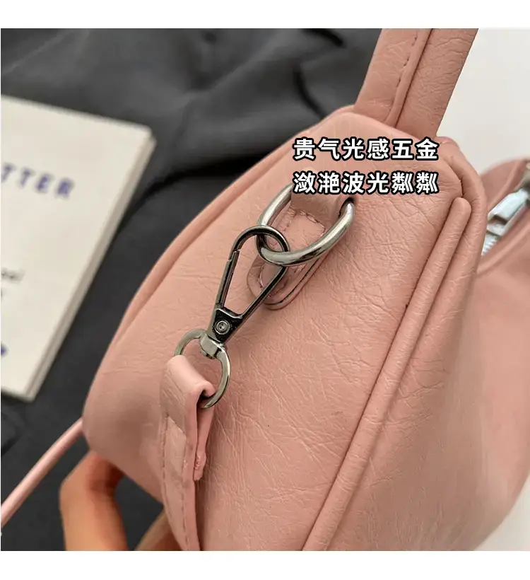 Pink Soft PU Shoulder Bag with Bow Design — feature 13