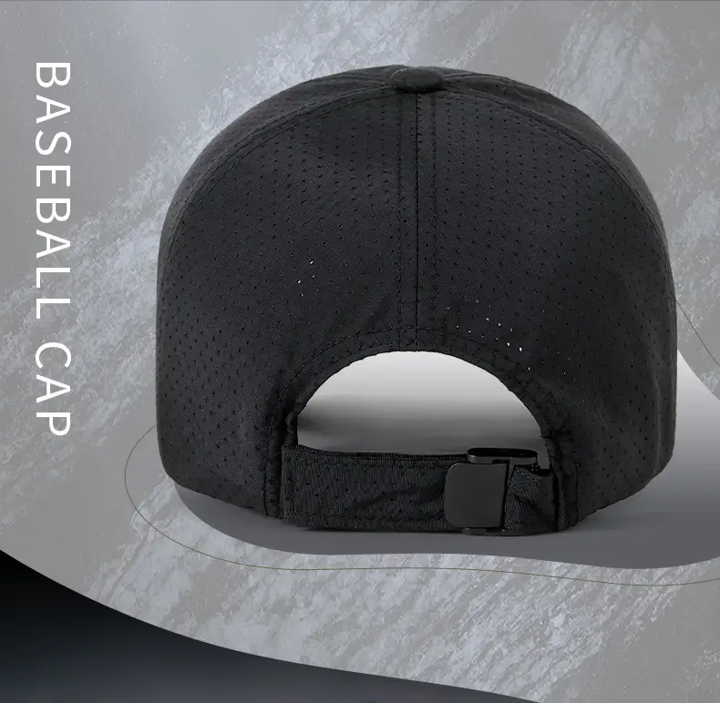 Men's White Mesh Baseball Cap with Long Bristle Sunshade — feature 15