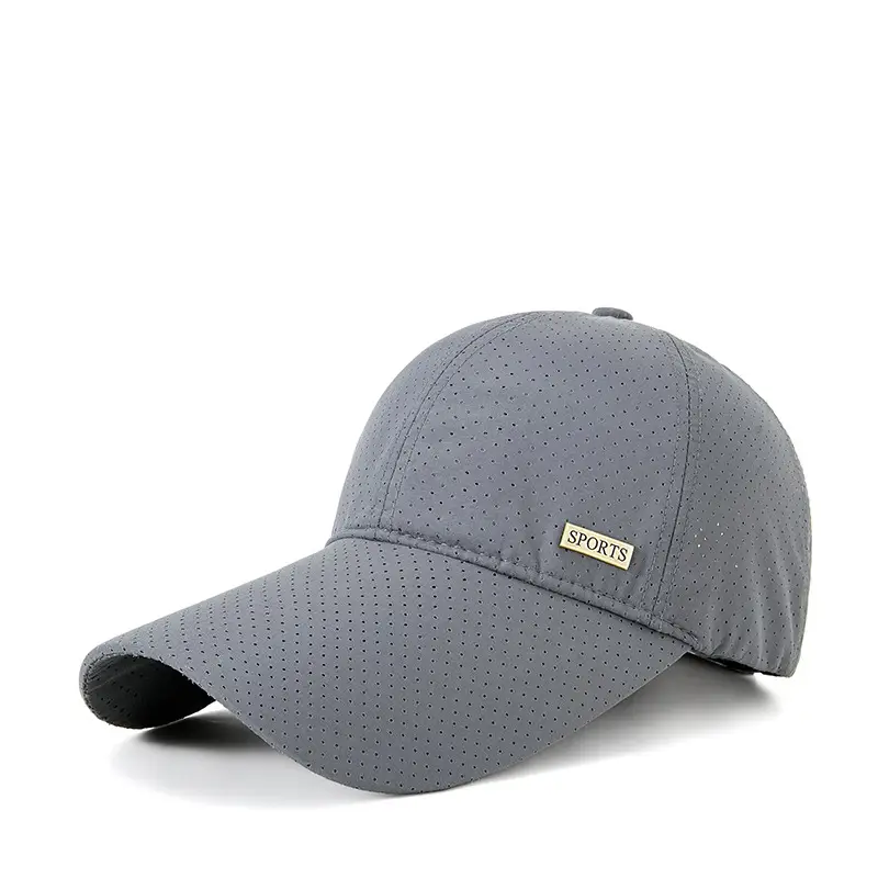 Men's White Mesh Baseball Cap with Long Bristle Sunshade - Image 2