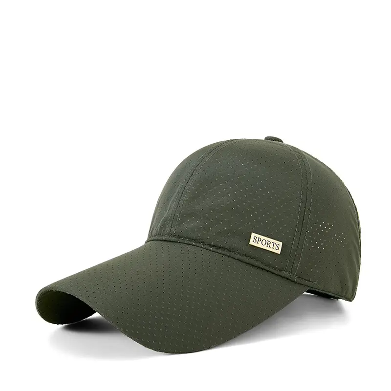 Men's White Mesh Baseball Cap with Long Bristle Sunshade - Image 4