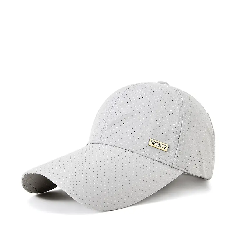 Men's White Mesh Baseball Cap with Long Bristle Sunshade - Image 5