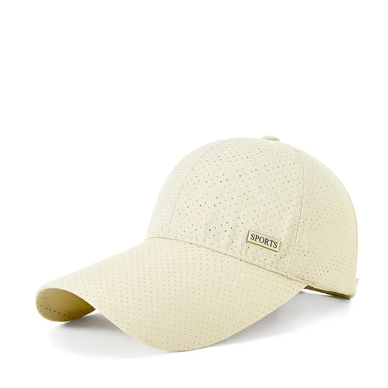 Men's White Mesh Baseball Cap with Long Bristle Sunshade - Image 6