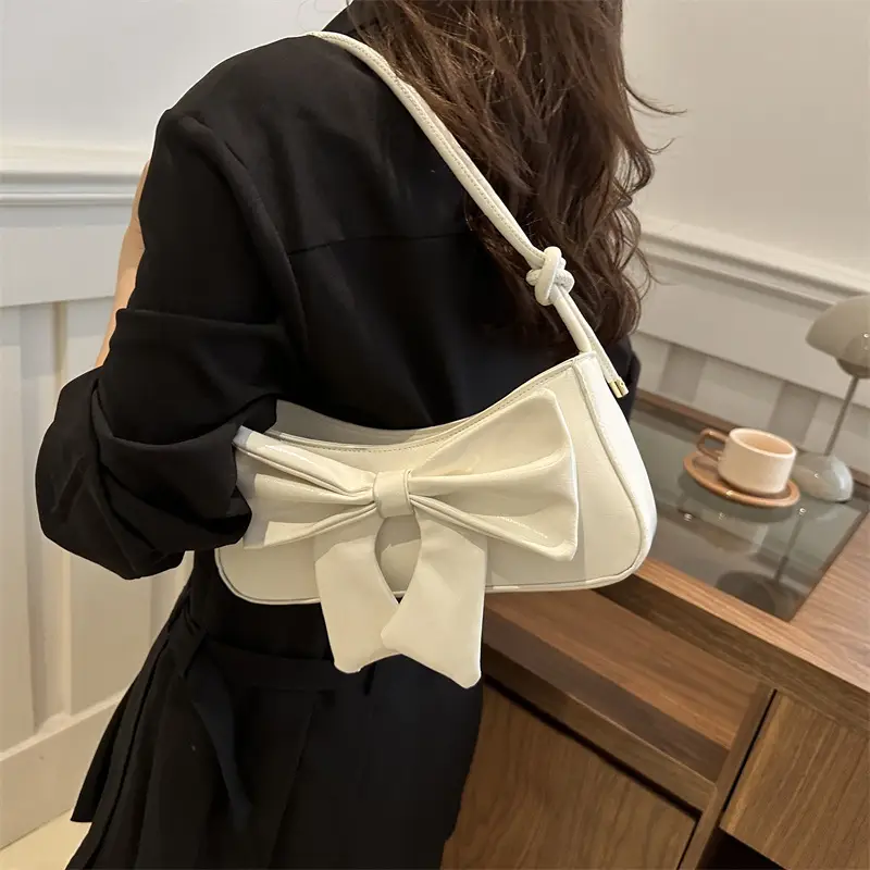 Pink Bow Shoulder Bag for Women 2025 Trendy - Image 5