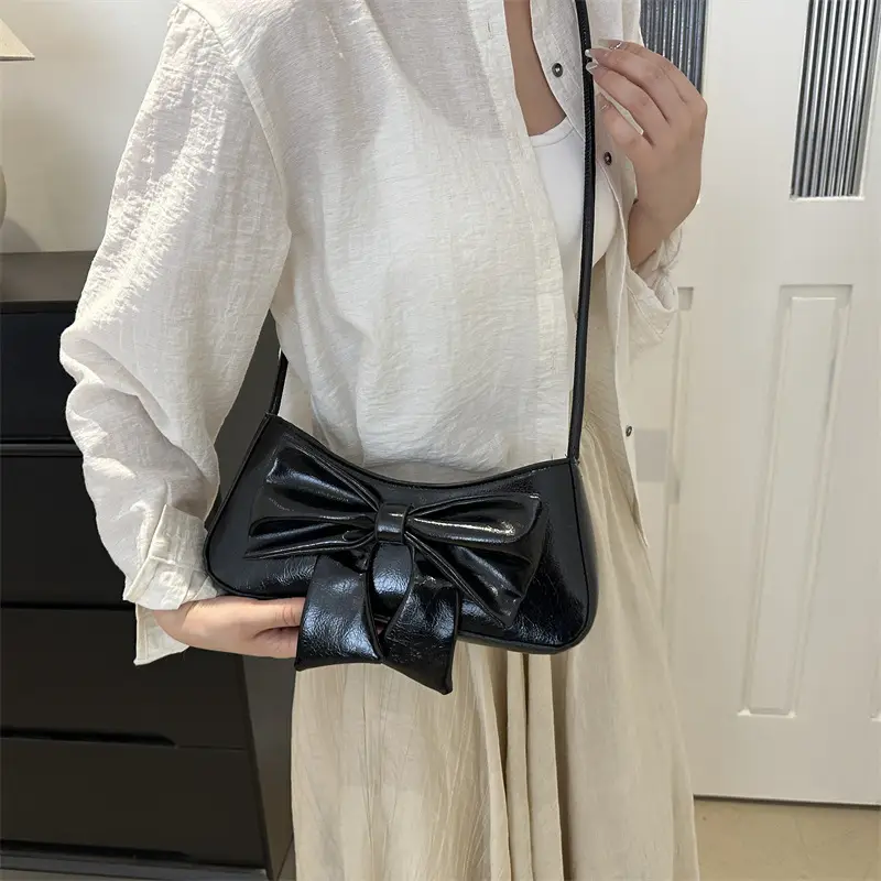 Pink Bow Shoulder Bag for Women 2025 Trendy - Image 6