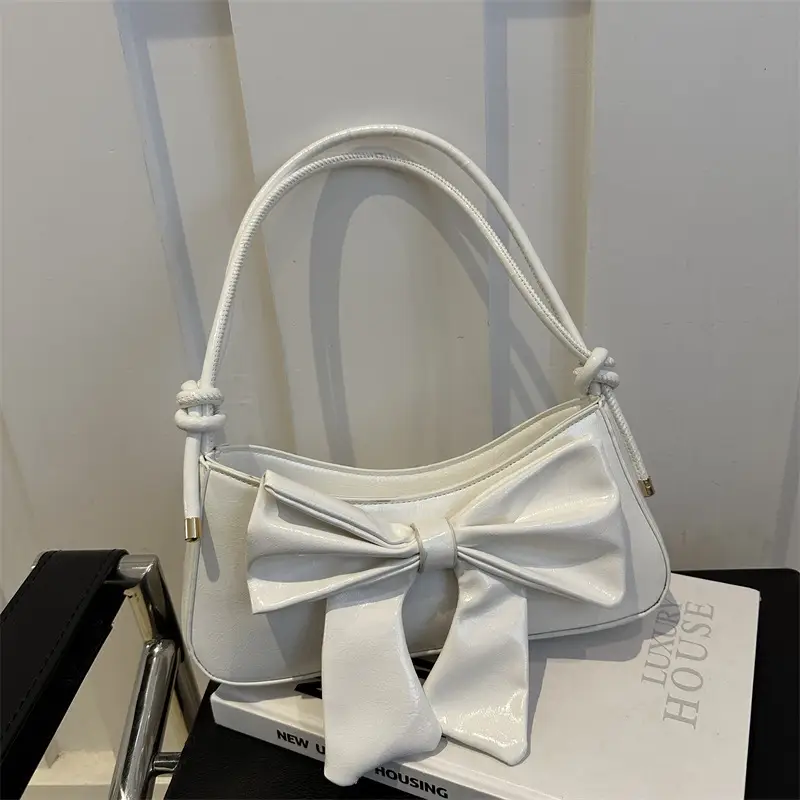 Pink Bow Shoulder Bag for Women 2025 Trendy - Image 3