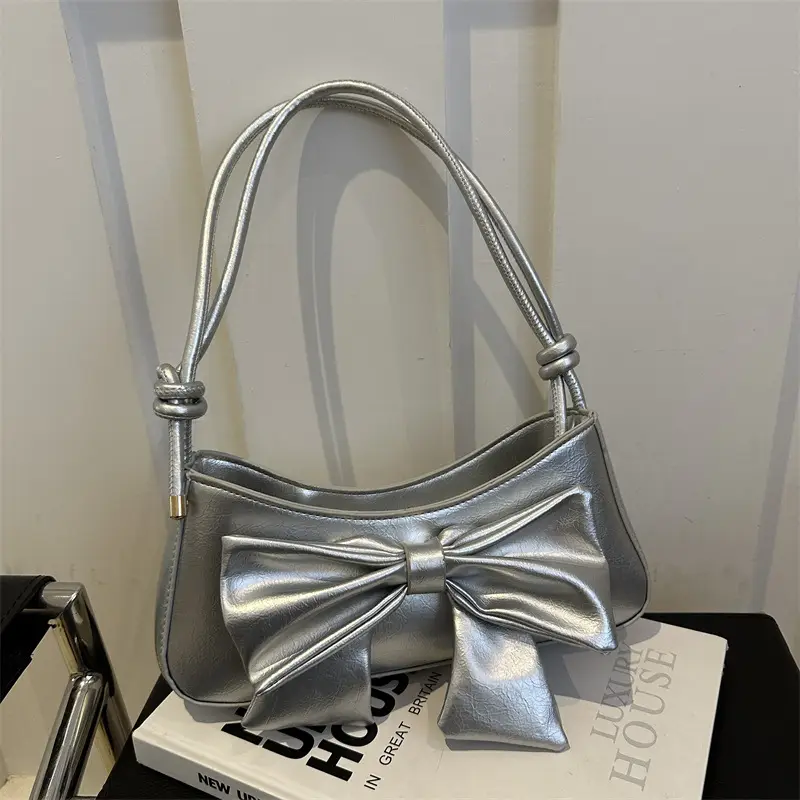 Pink Bow Shoulder Bag for Women 2025 Trendy - Image 4