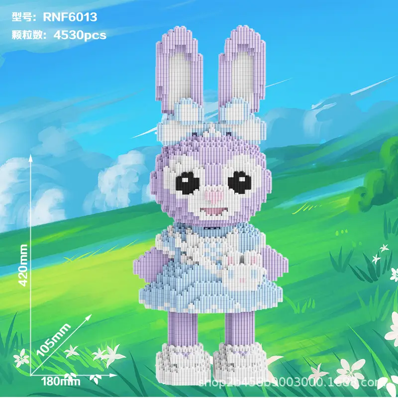 Small Particle Building Blocks Children's Summer Toys Night Market Stall Stitch Building Blocks 2024 New Model Girls' Series Building Blocks