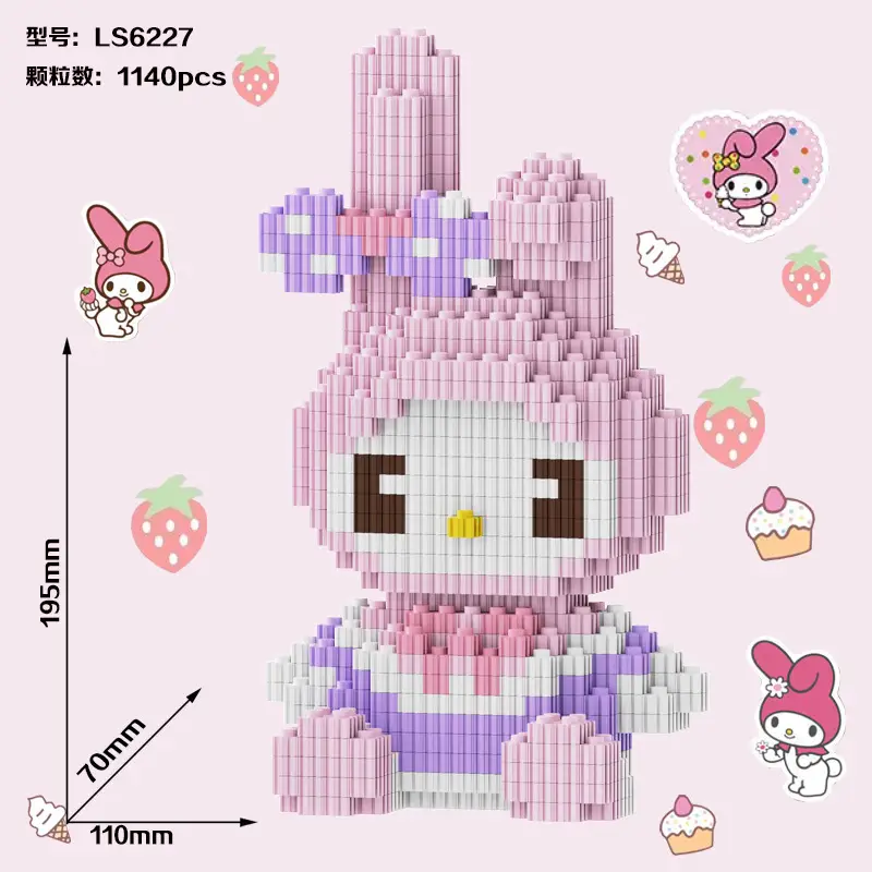 Small Particle Building Blocks Children's Summer Toys Night Market Stall Stitch Building Blocks 2024 New Model Girls' Series Building Blocks