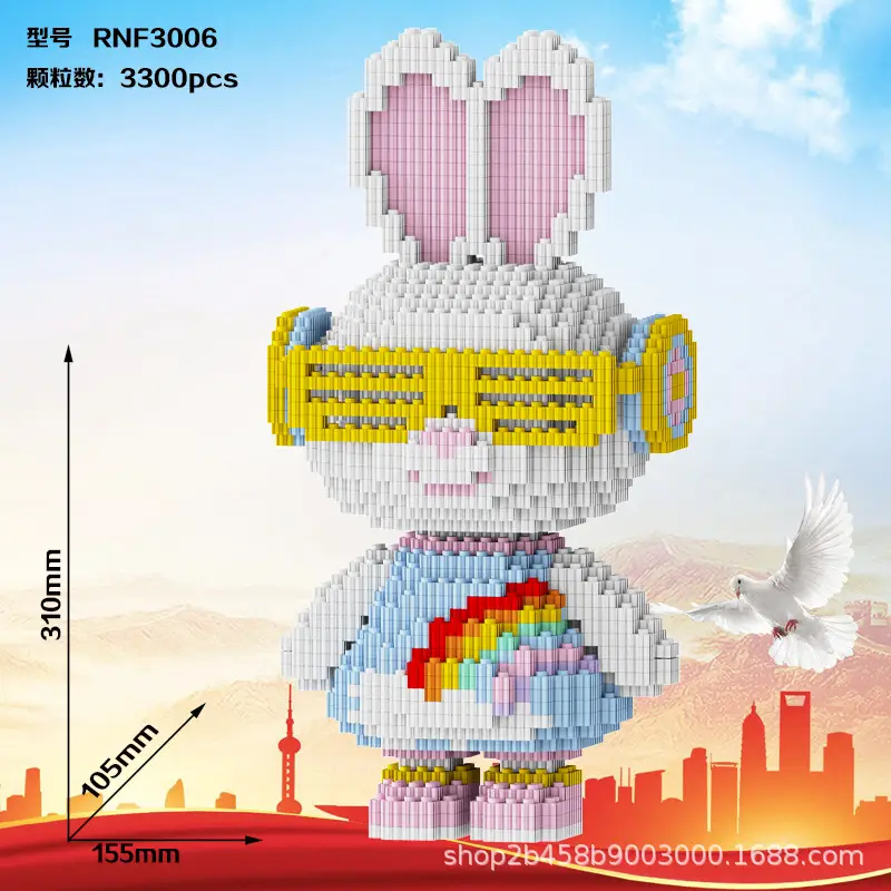 Small Particle Building Blocks Children's Summer Toys Night Market Stall Stitch Building Blocks 2024 New Model Girls' Series Building Blocks