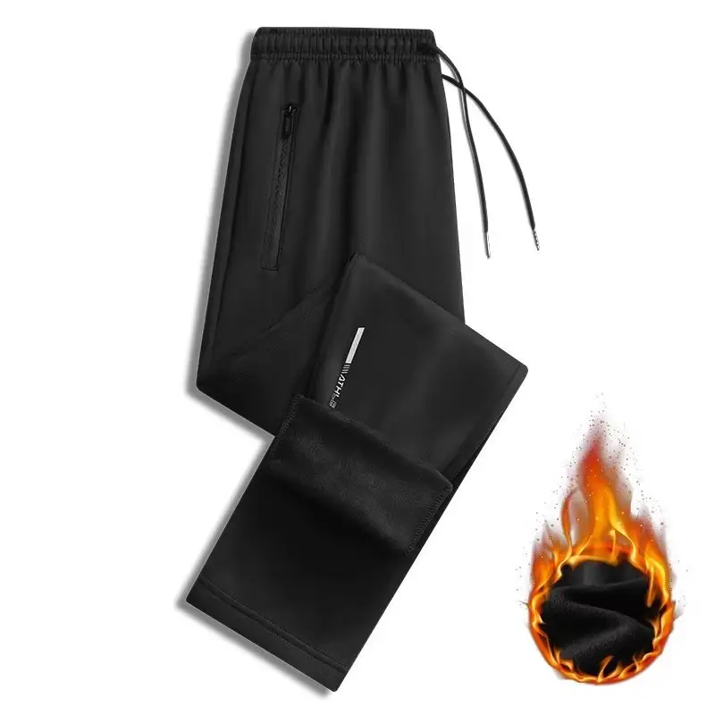 Men Cotton Casual Trousers Gray Drawstring Waist - Image 7