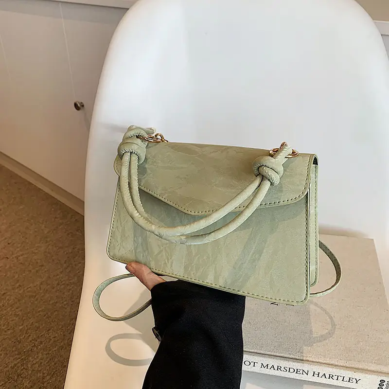 Women Square Bag Light Green 2025 Trendy Shoulder Crossbody - Image 3
