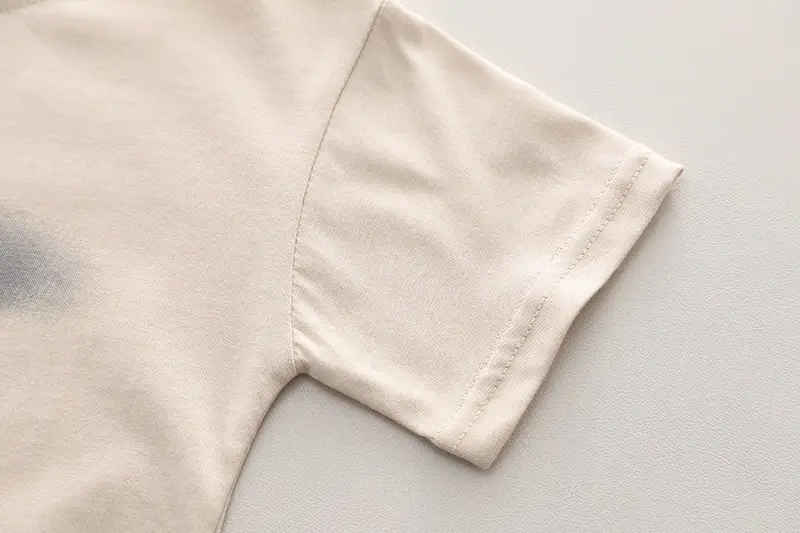 Boys Beige Brown 2Pc T-Shirt Shorts Set — feature 7