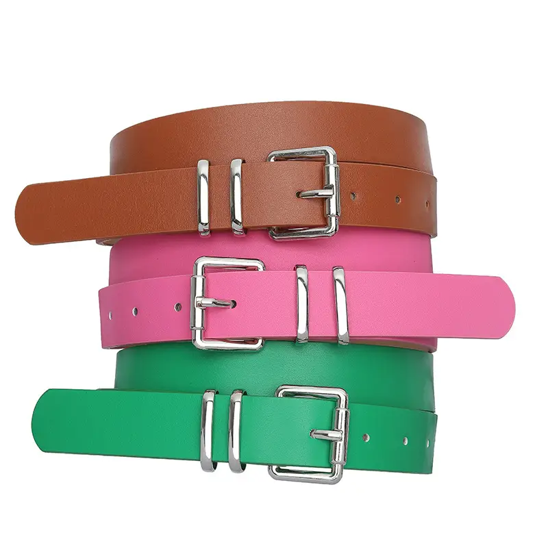 Women's Silver Pin Buckle Belt All Colors - Image 5