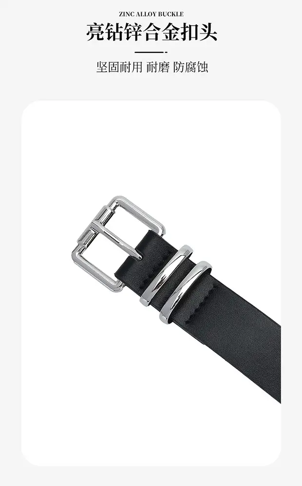 Women's Silver Pin Buckle Belt All Colors — feature 35