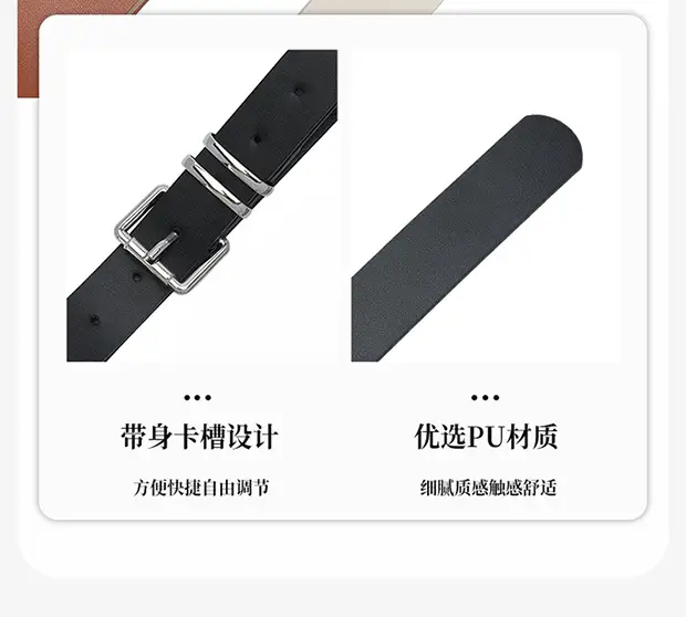 Women's Silver Pin Buckle Belt All Colors — feature 37
