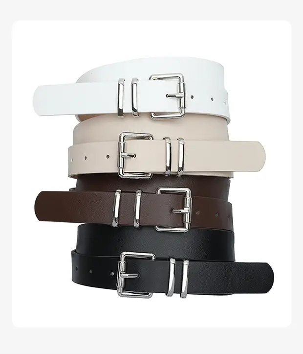 Women's Silver Pin Buckle Belt All Colors — feature 38