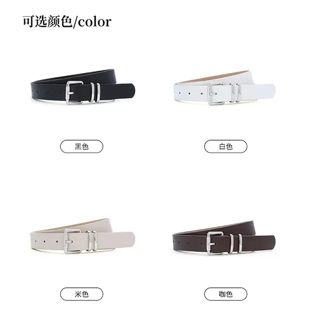 Women's Silver Pin Buckle Belt All Colors — feature 40
