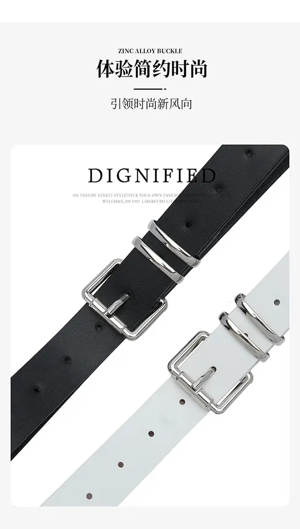 Women's Silver Pin Buckle Belt All Colors — feature 43