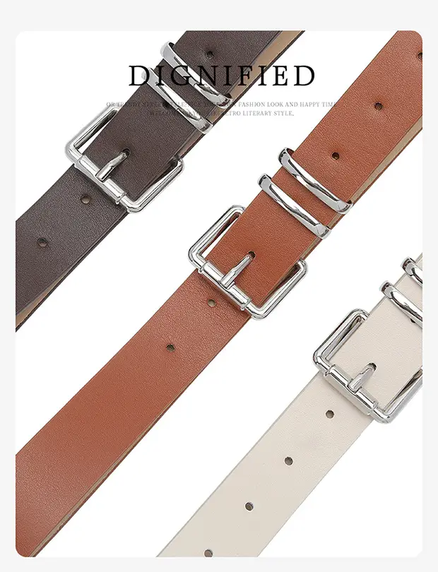 Women's Silver Pin Buckle Belt All Colors — feature 46