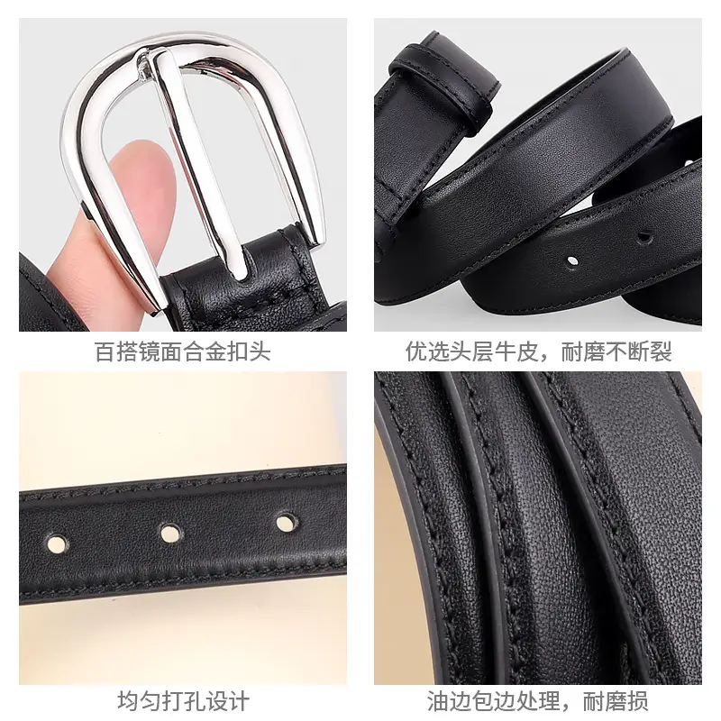 New Ladies Cowhide Belt with Pin Buckle for Commute - Image 6