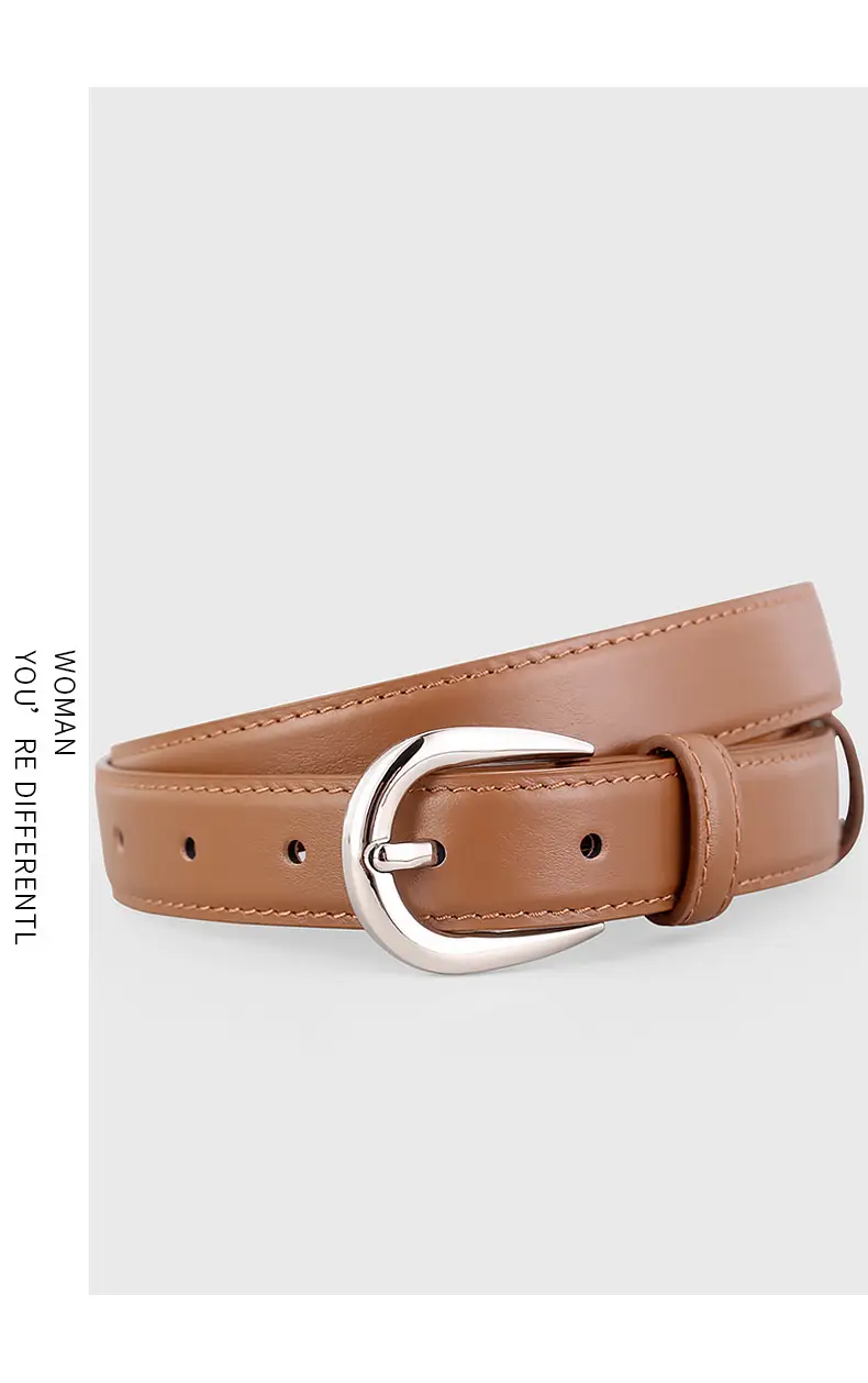 New Ladies Cowhide Belt with Pin Buckle for Commute — feature 12