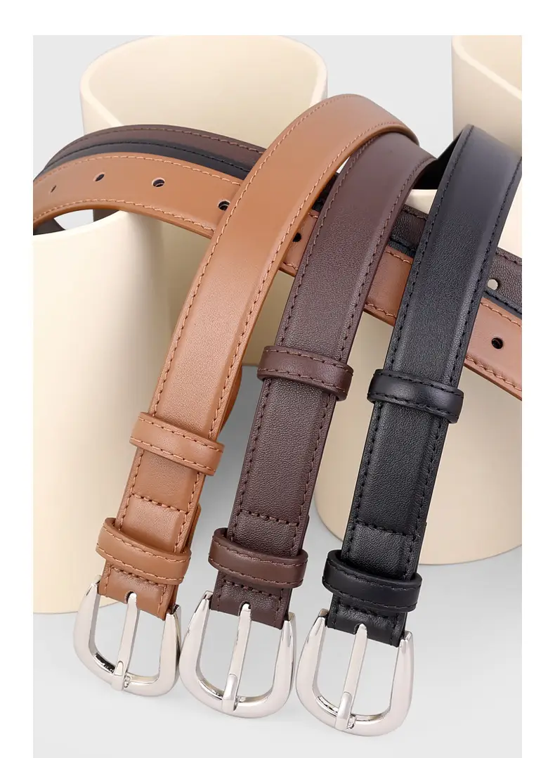 New Ladies Cowhide Belt with Pin Buckle for Commute — feature 15