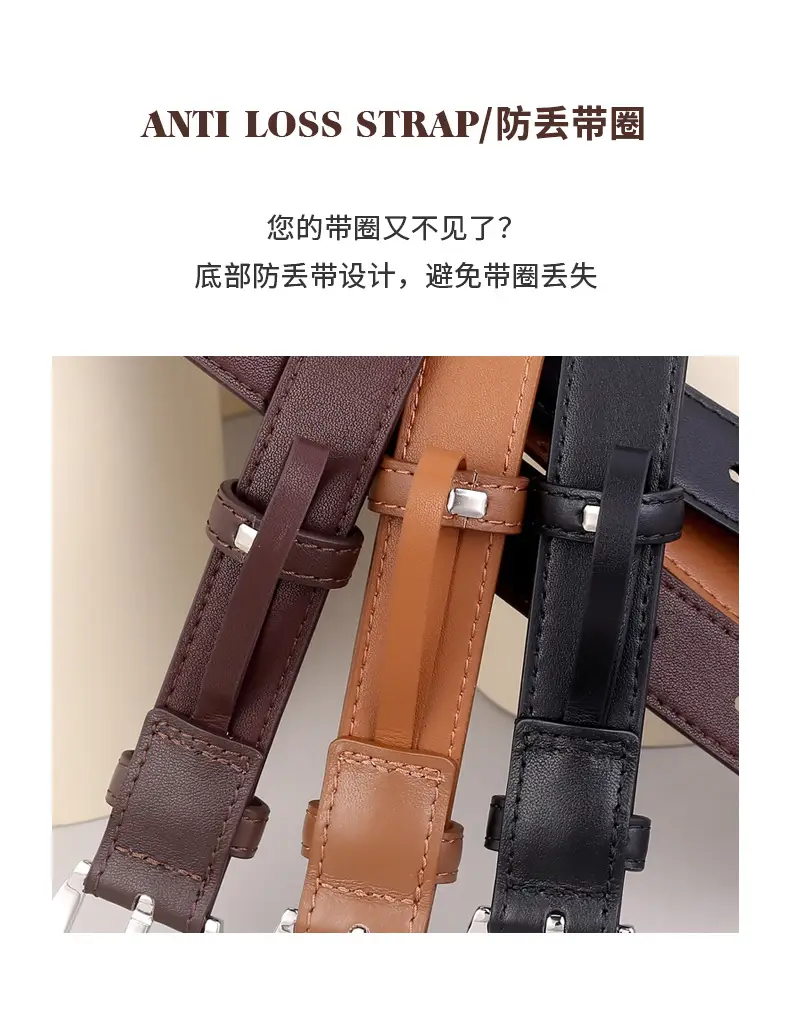 New Ladies Cowhide Belt with Pin Buckle for Commute — feature 7