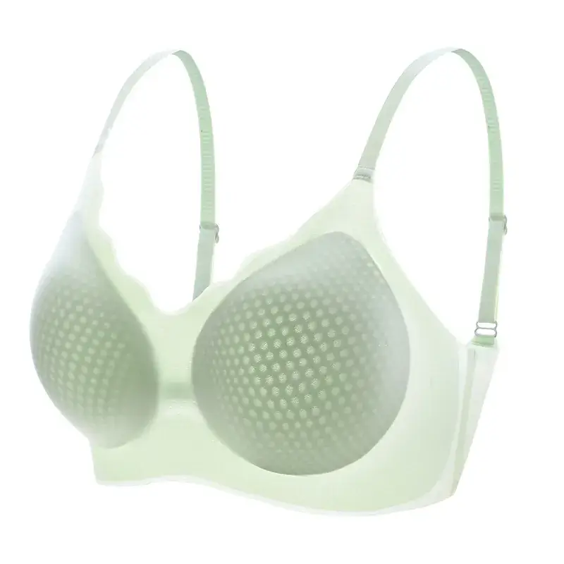 Women's Honeycomb Cup Bra White Traceless Small Chest - Image 9