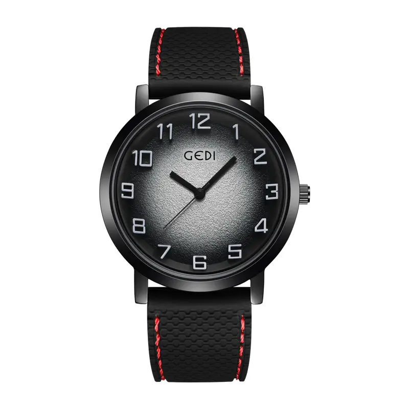 Men's Brown Leather Watch with Quartz Movement